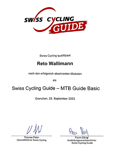 Diplom Swiss Cycling Guide