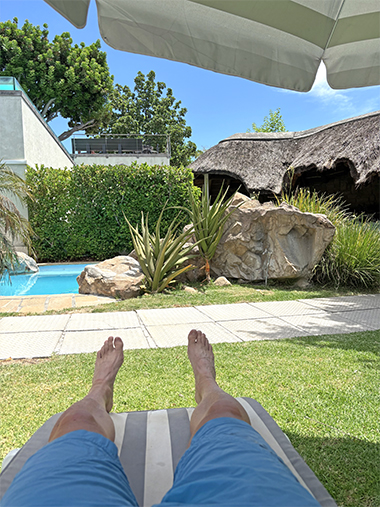 Südafrika Bikereise Pool-Pause